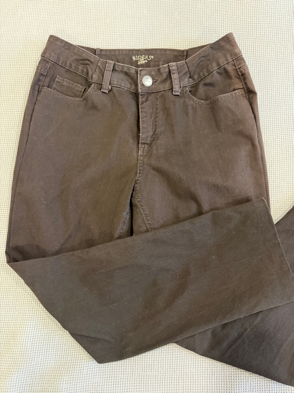 Riders by Lee Chocolate Brown Straight-Leg Pants